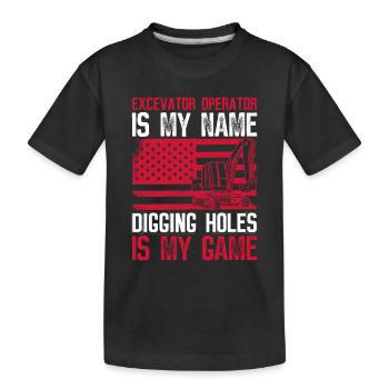 Baggerführer Bagger Baggerfahrer - T-shirt bio Premium Enfant - noir - Devant
