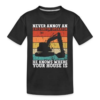 Bagger Baggerführer Schwermaschinenführer - T-shirt bio Premium Enfant - noir - Devant