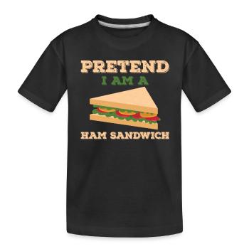Sandwich au jambon - T-shirt bio Premium Enfant - noir - Devant