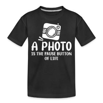 Photographe, Photographie - T-shirt bio Premium Enfant - noir - Devant