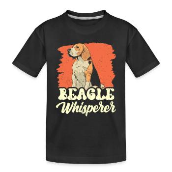 Beagle Whisperer Beagles lover chiot dog - T-shirt bio Premium Enfant - noir - Devant