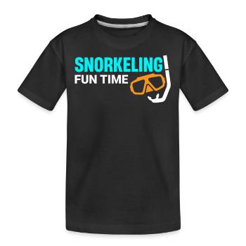 Schnorcheln, Schnorcheln, Tauchen, Unterwasser - Kinder Premium Bio T-Shirt - Schwarz - Vorne