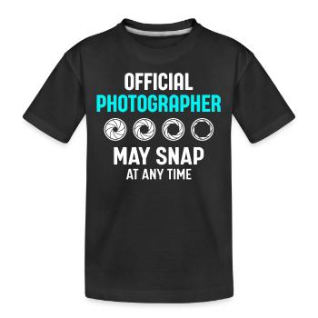 Photographe, Photographie - T-shirt bio Premium Enfant - noir - Devant