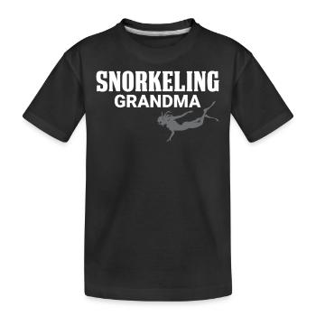 Schnorcheln, Schnorcheln, Tauchen, Unterwasser - Kinder Premium Bio T-Shirt - Schwarz - Vorne