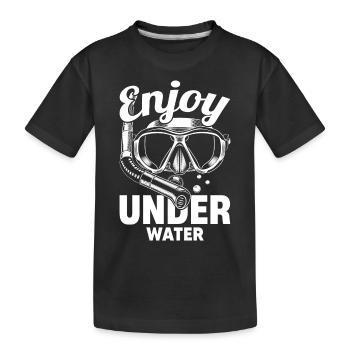 Schnorcheln, Schnorcheln, Tauchen, Unterwasser - Kinder Premium Bio T-Shirt - Schwarz - Vorne
