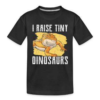 J’élève de minuscules dinosaures sur Bearded Dragon - T-shirt bio Premium Enfant - noir - Devant