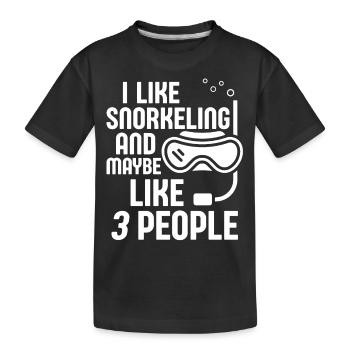 Schnorcheln, Schnorcheln, Tauchen, Unterwasser - Kinder Premium Bio T-Shirt - Schwarz - Vorne