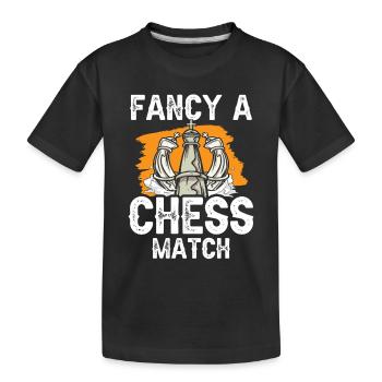 Lust Auf Ein Schachspiel Schach Schachspieler - Kinder Premium Bio T-Shirt - Schwarz - Vorne