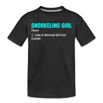 Schnorcheln, Schnorcheln, Tauchen, Unterwasser - Kinder Premium Bio T-Shirt - Schwarz - Vorne