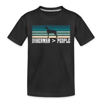 Doberman > humains Dobermans Doberman chiens - T-shirt bio Premium Enfant - noir - Devant