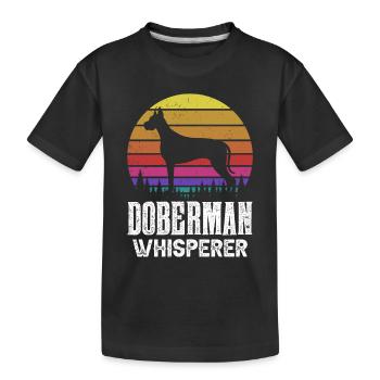 Doberman Whisperer Chiens Dobermans Doberman - T-shirt bio Premium Enfant - noir - Devant
