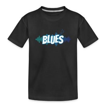Blues Music Genre Trumpet Jazz - Kids' Premium Organic T-Shirt - black - Front
