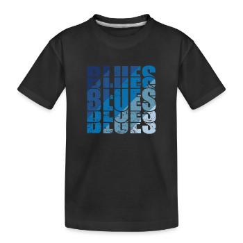 Blues Musik Jazz Trompete Chicago Blues - Kinder Premium Bio T-Shirt - Schwarz - Vorne