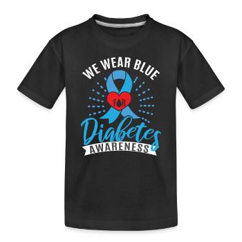 Diabetes Warrior soutient la sensibilisation au diabète - T-shirt bio Premium Enfant - noir - Devant