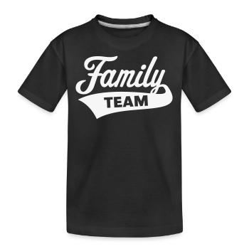 Family Team (White) - Kids' Premium Organic T-Shirt - black - Front