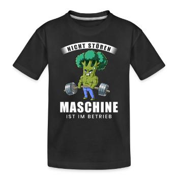 Nicht Stören Maschine In Betrieb Gym - Kinder Premium Bio T-Shirt - Schwarz - Vorne
