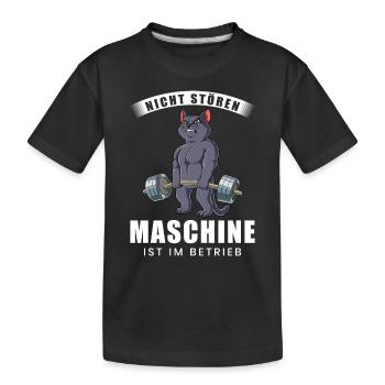 Nicht Stören Maschine In Betrieb Gym - Kinder Premium Bio T-Shirt - Schwarz - Vorne