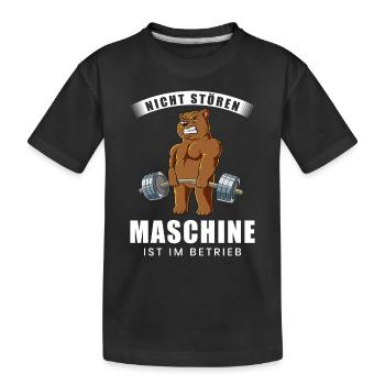 Nicht Stören Maschine In Betrieb Gym - Kinder Premium Bio T-Shirt - Schwarz - Vorne