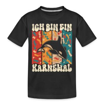 Ich Bin ein Karnewal Karneval Fasching - Kinder Premium Bio T-Shirt - Schwarz - Vorne