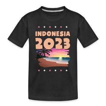 Indonésie 2023 - T-shirt bio Premium Enfant - noir - Devant