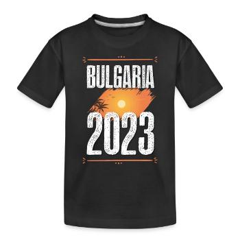 Bulgarien 2023 - Kinder Premium Bio T-Shirt - Schwarz - Vorne