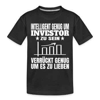 Bourse Cours des actions boursières Actions Investissement - T-shirt bio Premium Enfant - noir - Devant
