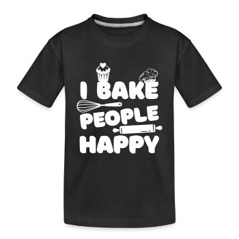 Pastry Baking Baker Bakery Pastry Maker - Kids' Premium Organic T-Shirt - black - Front