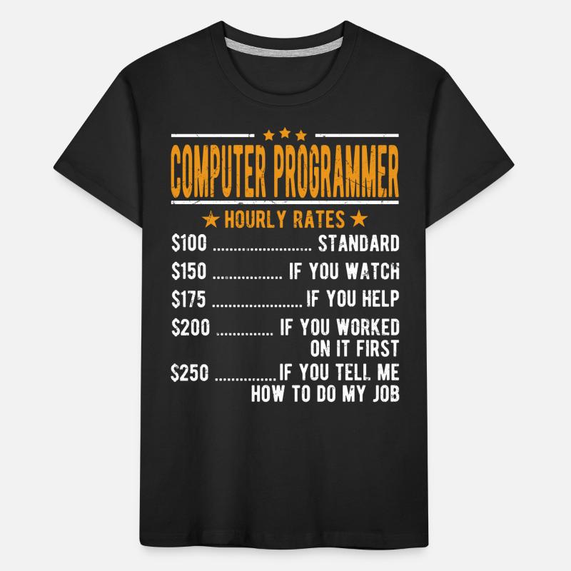 Programmeur informatique salaire horaire T-shirt bio Premium Enfant