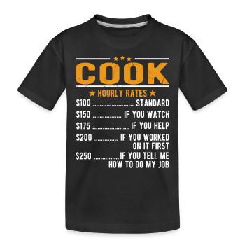 Cuisine Salaire horaire - T-shirt bio Premium Enfant - noir - Devant