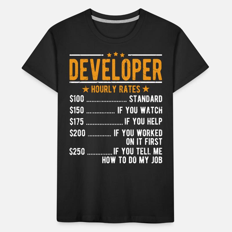 Developer Hourly Wage Kids' Premium Organic T-Shirt
