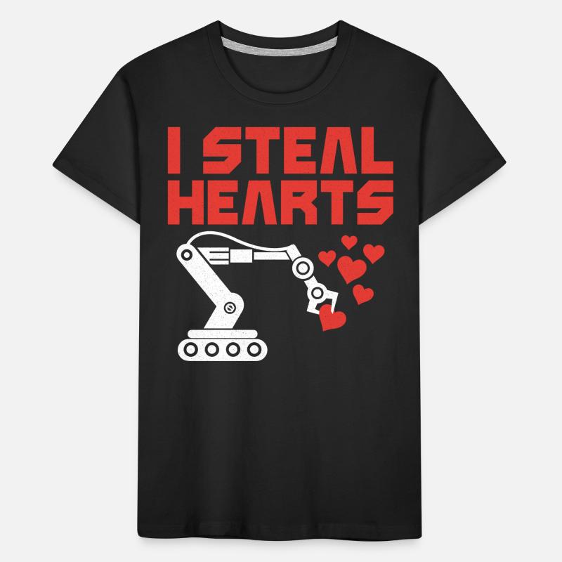 Robot Robotics Engineer Valentines Kinder Premium Bio T-Shirt