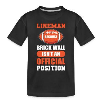 Juge de ligne parce que le mur de briques n’est pas officiel - T-shirt bio Premium Enfant - noir - Devant