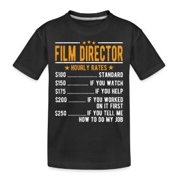Directeur Salaire horaire - T-shirt bio Premium Enfant - noir - Devant