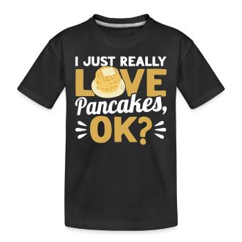 Pfannkuchen Food Lover Best Pancake Maker - Kinder Premium Bio T-Shirt - Schwarz - Vorne