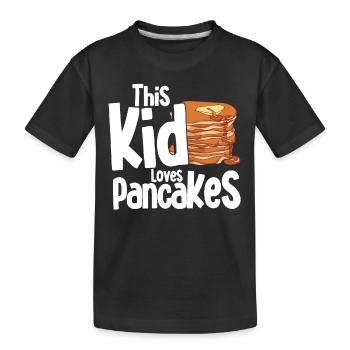 Pfannkuchen Food Lover Best Pancake Maker - Kinder Premium Bio T-Shirt - Schwarz - Vorne