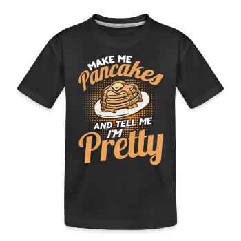 Pfannkuchen Food Lover Best Pancake Maker - Kinder Premium Bio T-Shirt - Schwarz - Vorne