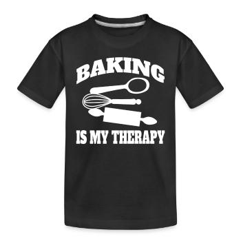 Baker Pastry Baking Pastry Bakery - Kids' Premium Organic T-Shirt - black - Front