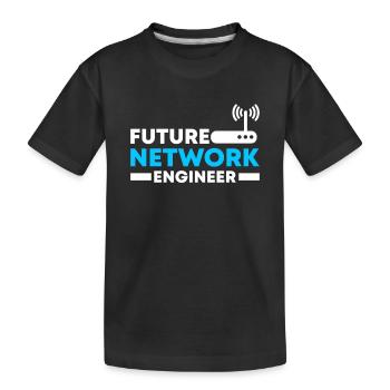 Ingénieur réseau en technologie des réseaux informatiques - T-shirt bio Premium Enfant - noir - Devant