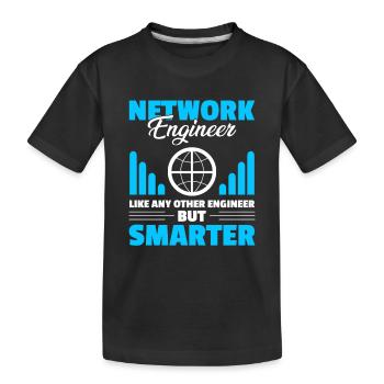 Computer Network Technology Network Engineer - Kids' Premium Organic T-Shirt - black - Front
