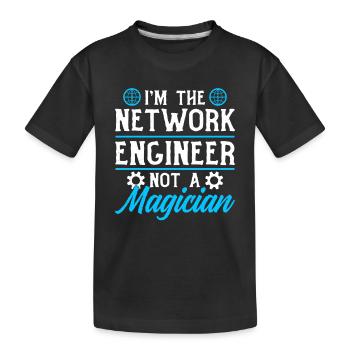 Ingénieur réseau en technologie des réseaux informatiques - T-shirt bio Premium Enfant - noir - Devant