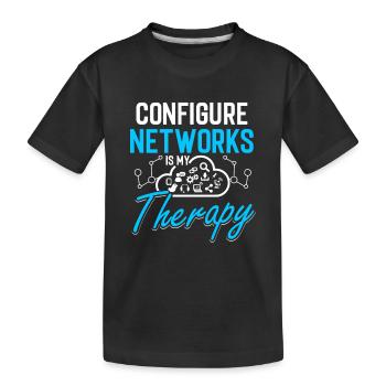 Ingénieur réseau en technologie des réseaux informatiques - T-shirt bio Premium Enfant - noir - Devant