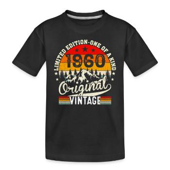 Cadeau D'anniversaire Rétro 1960 - T-shirt bio Premium Enfant - noir - Devant