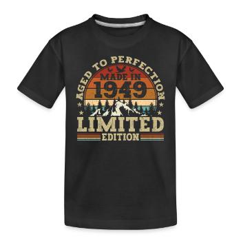 Vintage Jubiläumskollektion 1949 - Kinder Premium Bio T-Shirt - Schwarz - Vorne