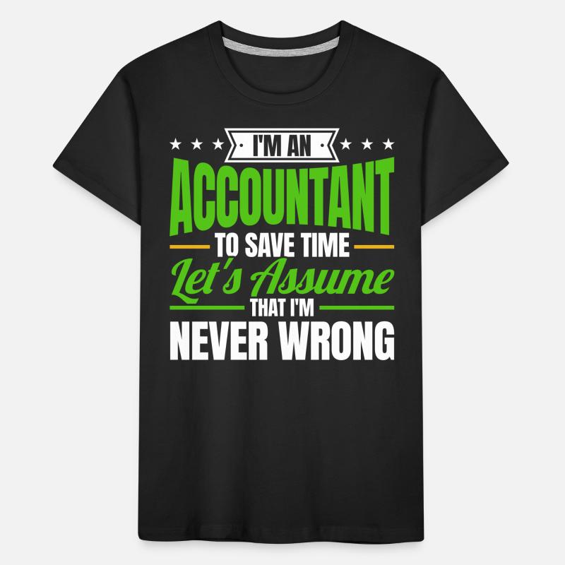 Comptable Donation Comptabilité Impôt CPA T-shirt bio Premium Enfant