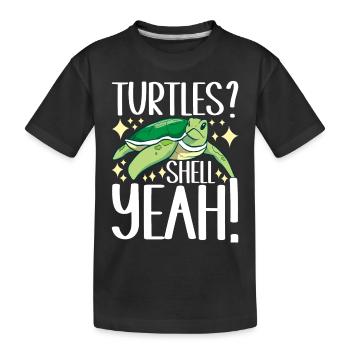 Turtle Turtle Aquatic turtle - Kids' Premium Organic T-Shirt - black - Front