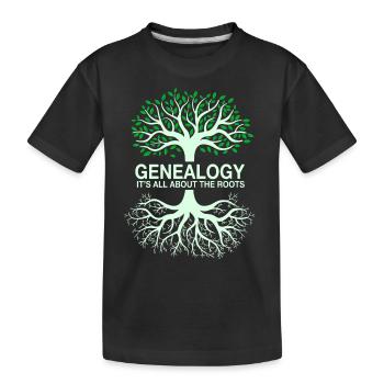 Chemise d’arbre généalogique généalogie - T-shirt bio Premium Enfant - noir - Devant