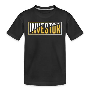 Anleger Investieren Investor Finanzier Anlegen - Kinder Premium Bio T-Shirt - Schwarz - Vorne