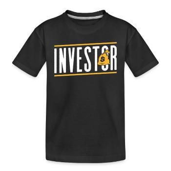 Anleger Investieren Finanzier Investor Anlegen - Kinder Premium Bio T-Shirt - Schwarz - Vorne