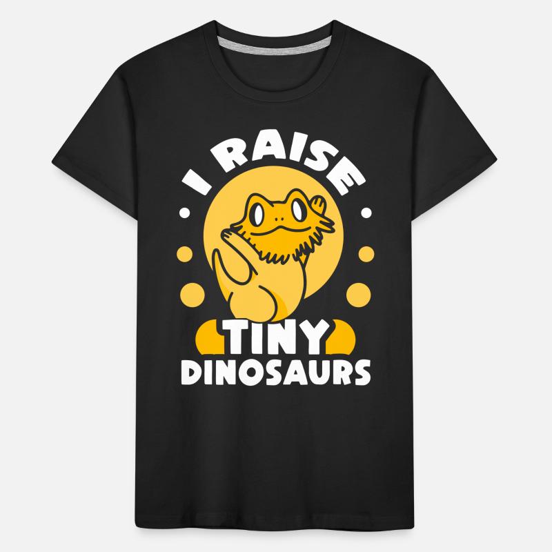 I raise tiny dinosaurs on Bearded Dragon Kids' Premium Organic T-Shirt