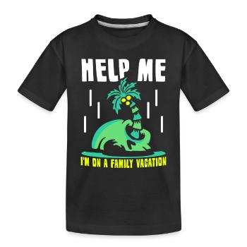 Aide Je suis en vacances en famille Vacances en famille - T-shirt bio Premium Enfant - noir - Devant